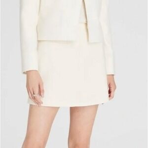 Club Monoco Tweed Mini Skirt in Ivory Size 4